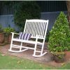 Outdoor 2-Person Double Rocking Chair, White